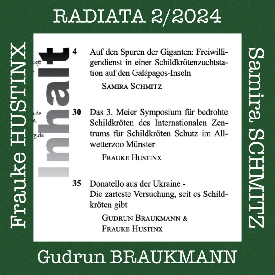 RADIATA 2/2024 – Inhaltsverzeichnis mit Donatello aus der Ukraine